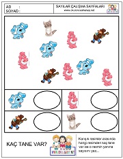 okul öncesi çocuklar için sayı kavramı ile ilgili çalışma sayfaları